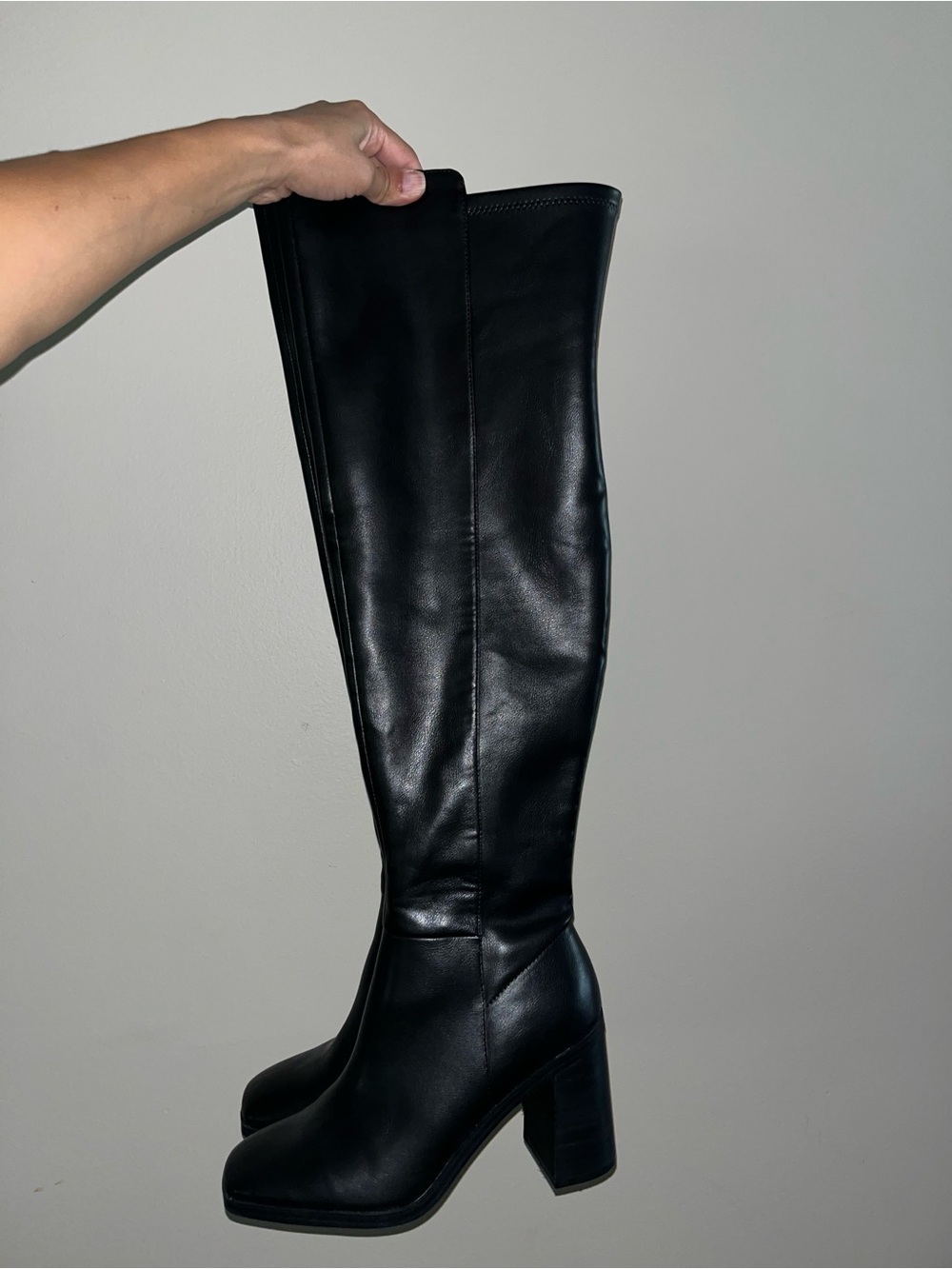 Dolce Vita Black Finnegan Over-the-Knee Block Heel Boots